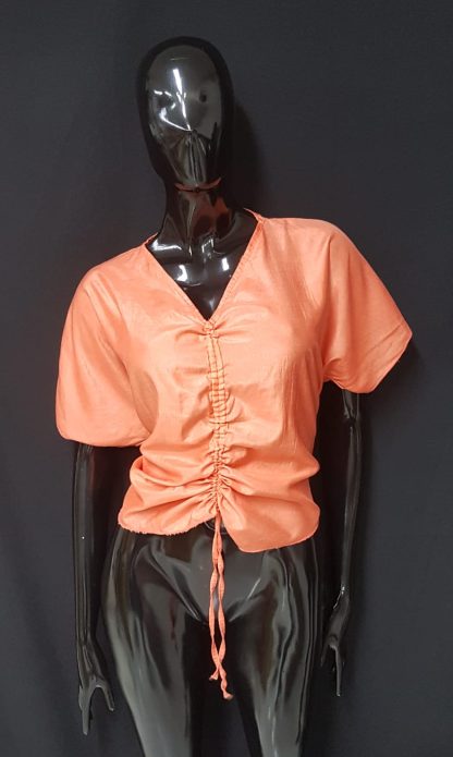 Blusa naranja con brillo satinado, marca LONDON-EcoShopping-Ropa de segunda-HYKVZ08