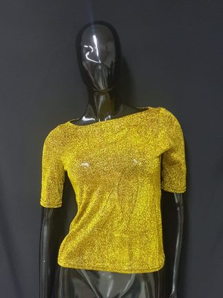 Blusa amarilla para dama-EcoShopping-Ropa Usada-MMT22