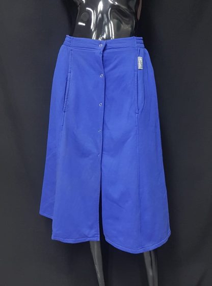 Falda azul para dama, en tela acolchada-EcoShopping-se compra ropa usada-HIKVSN16